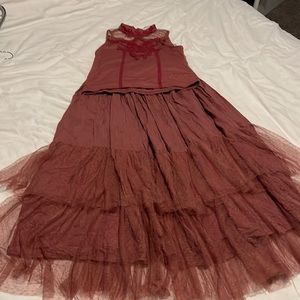 Joyfolie Ada maxi shirt & top holiday outfit girls 14 deep rose or burgundy
